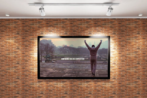 Muhammad Ali, confidence has no competition, quote, art, kanvas tablo