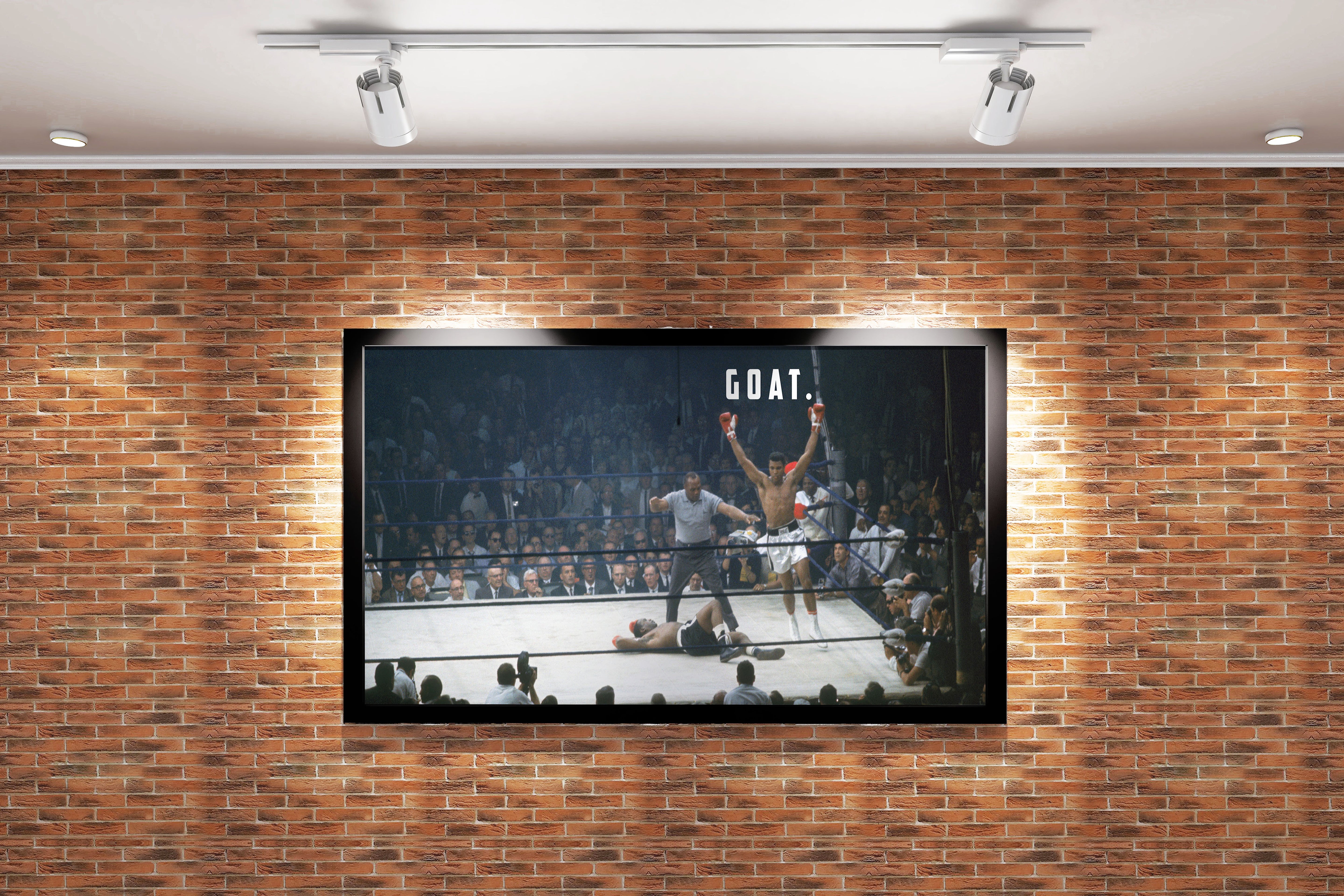 Muhammad Ali, goat, quote, art, kanvas tablo