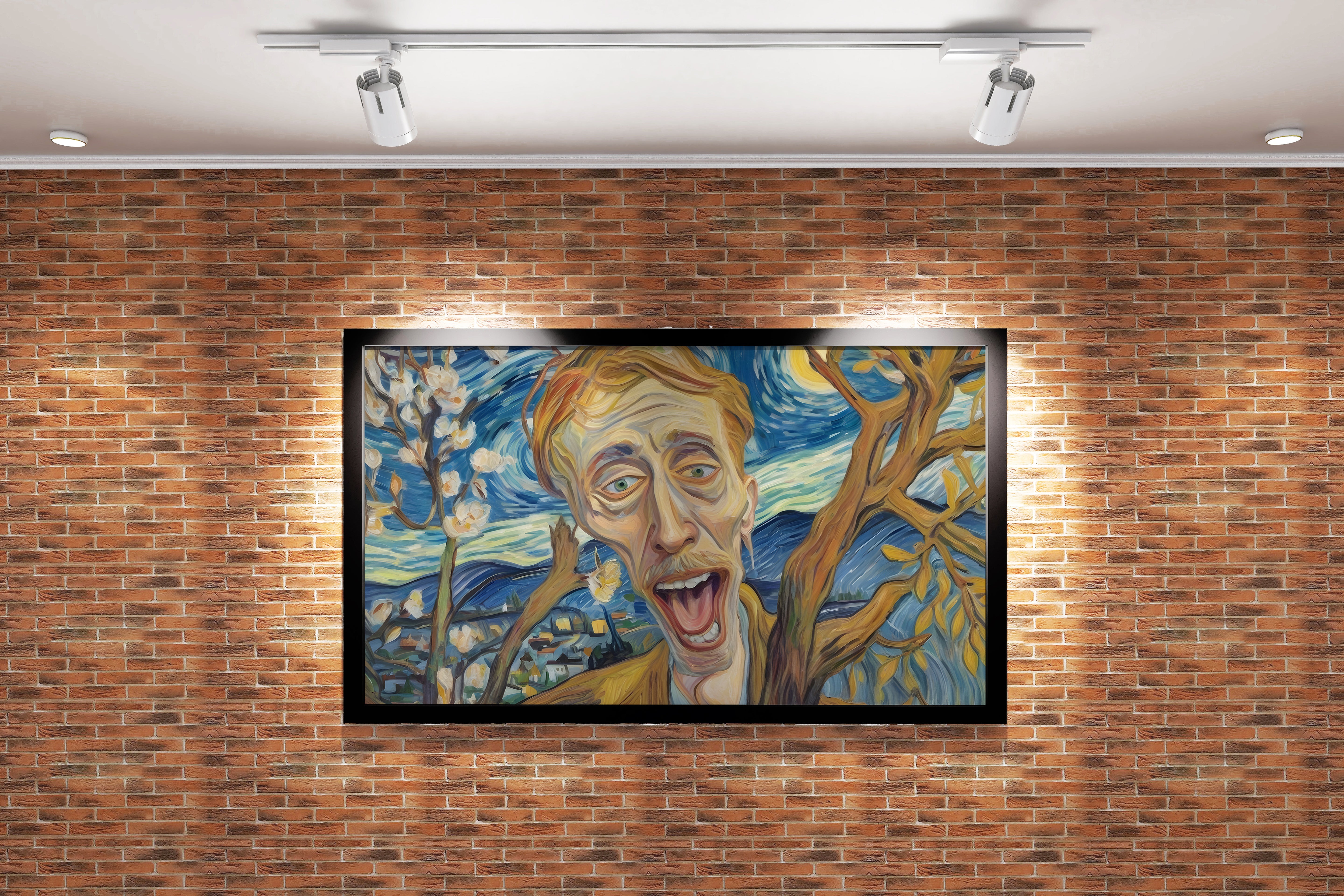 ai creation, van gogh portre, ai art, art, kanvas tablo