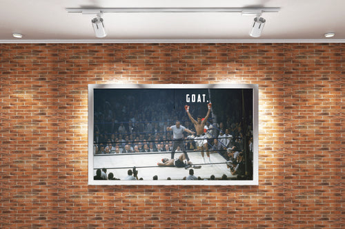 Muhammad Ali, goat, quote, art, kanvas tablo