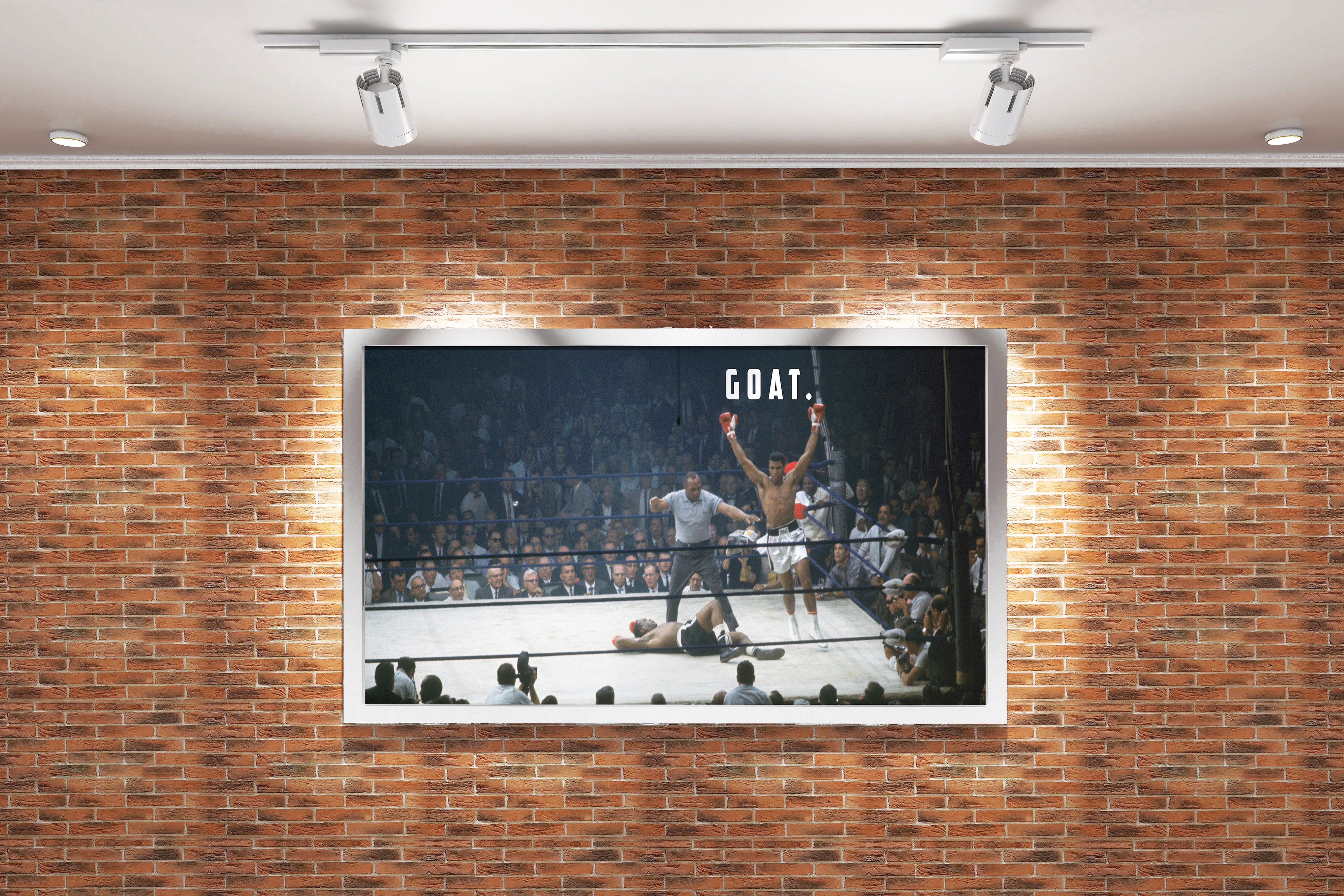Muhammad Ali, goat, quote, art, kanvas tablo