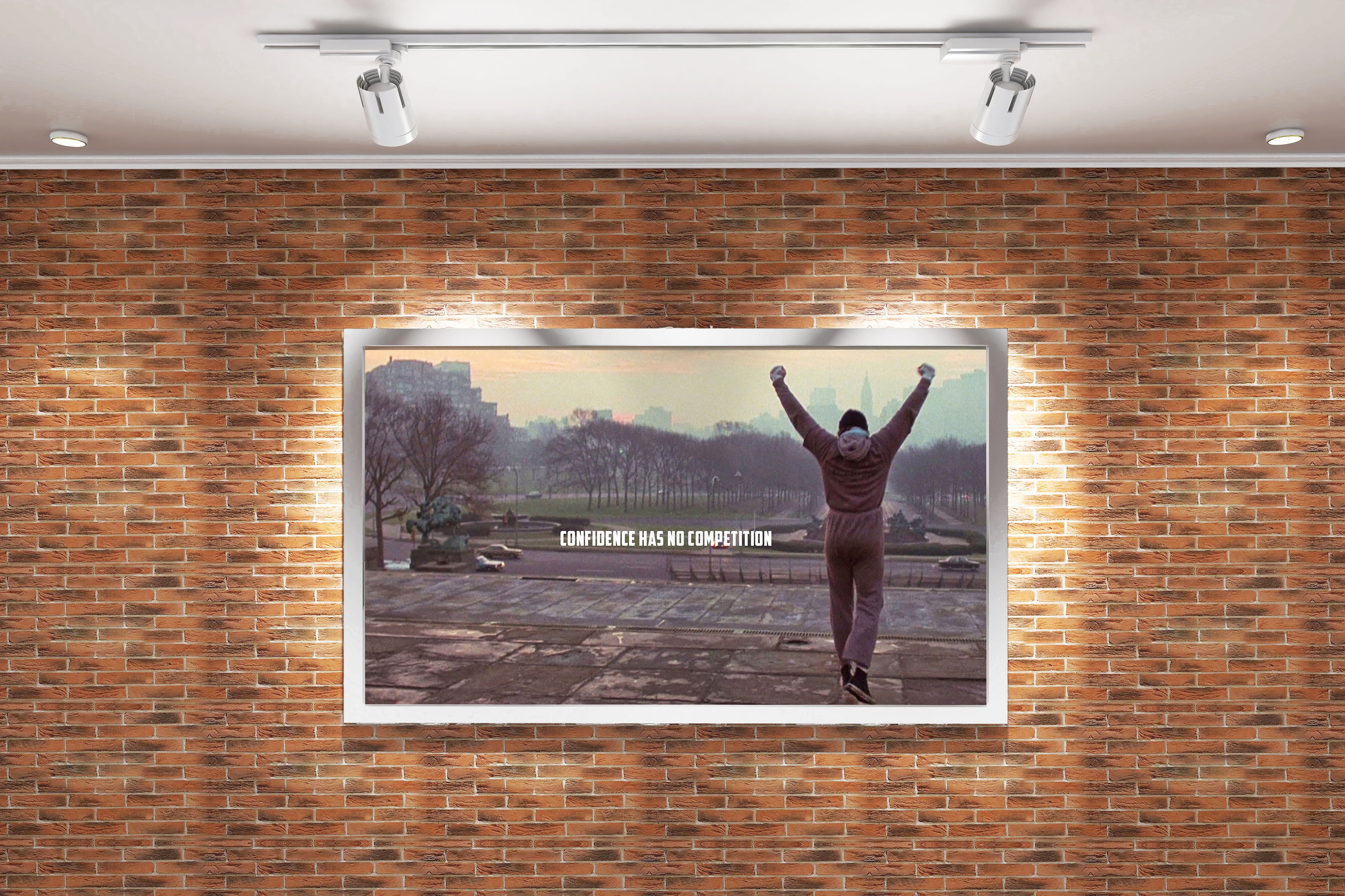 Muhammad Ali, confidence has no competition, quote, art, kanvas tablo