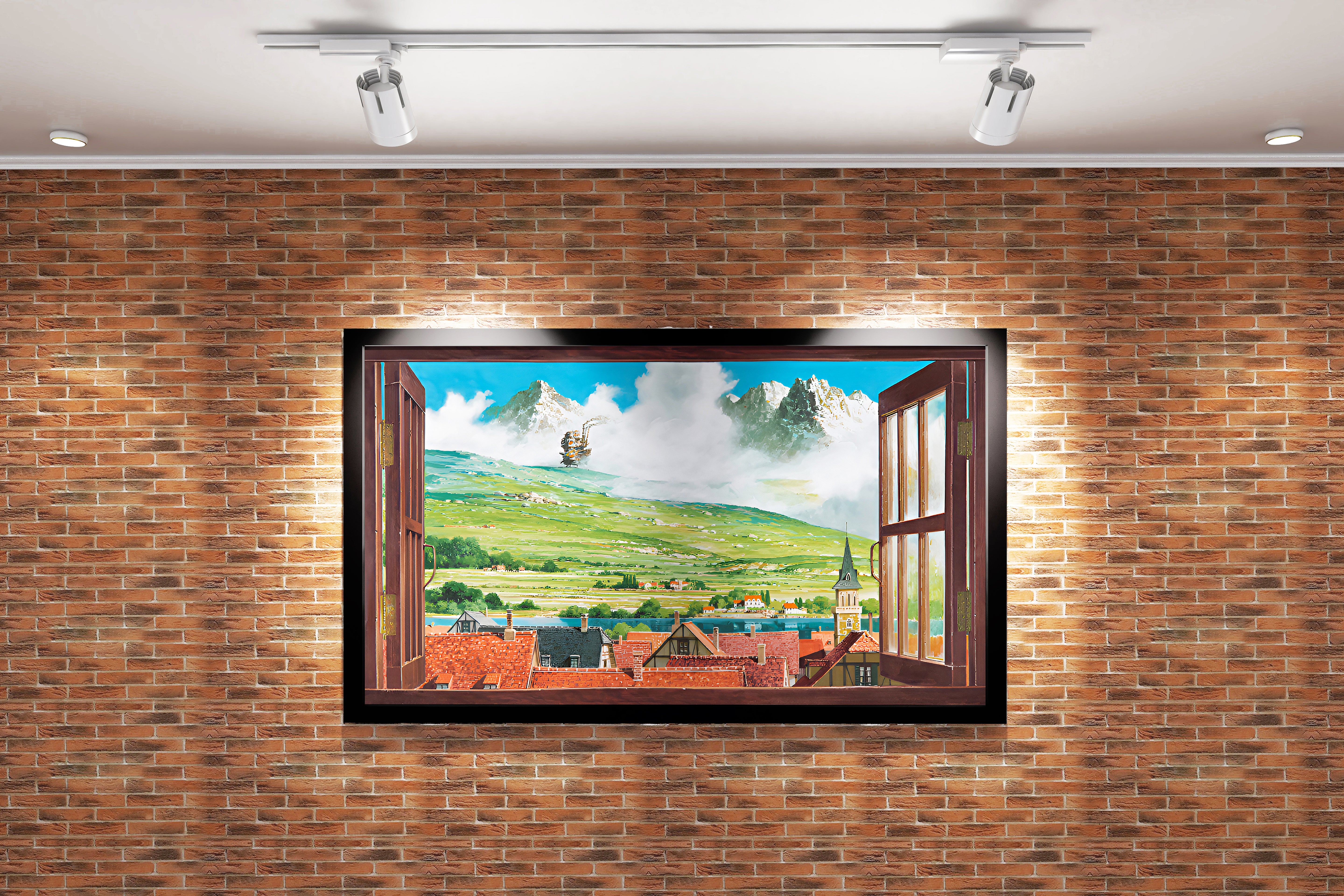 howls moving castle model 2, anime, studio ghibli theme, art, kanvas tablo