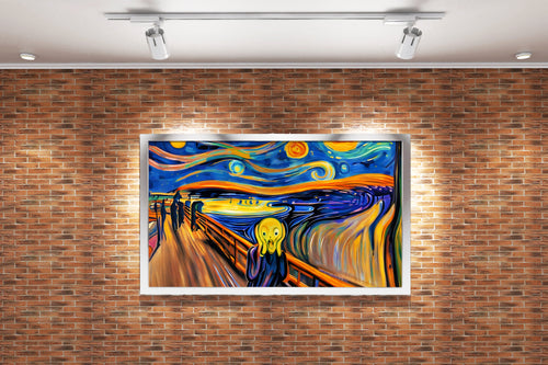 ai creation, the scream, ai art, art, kanvas tablo