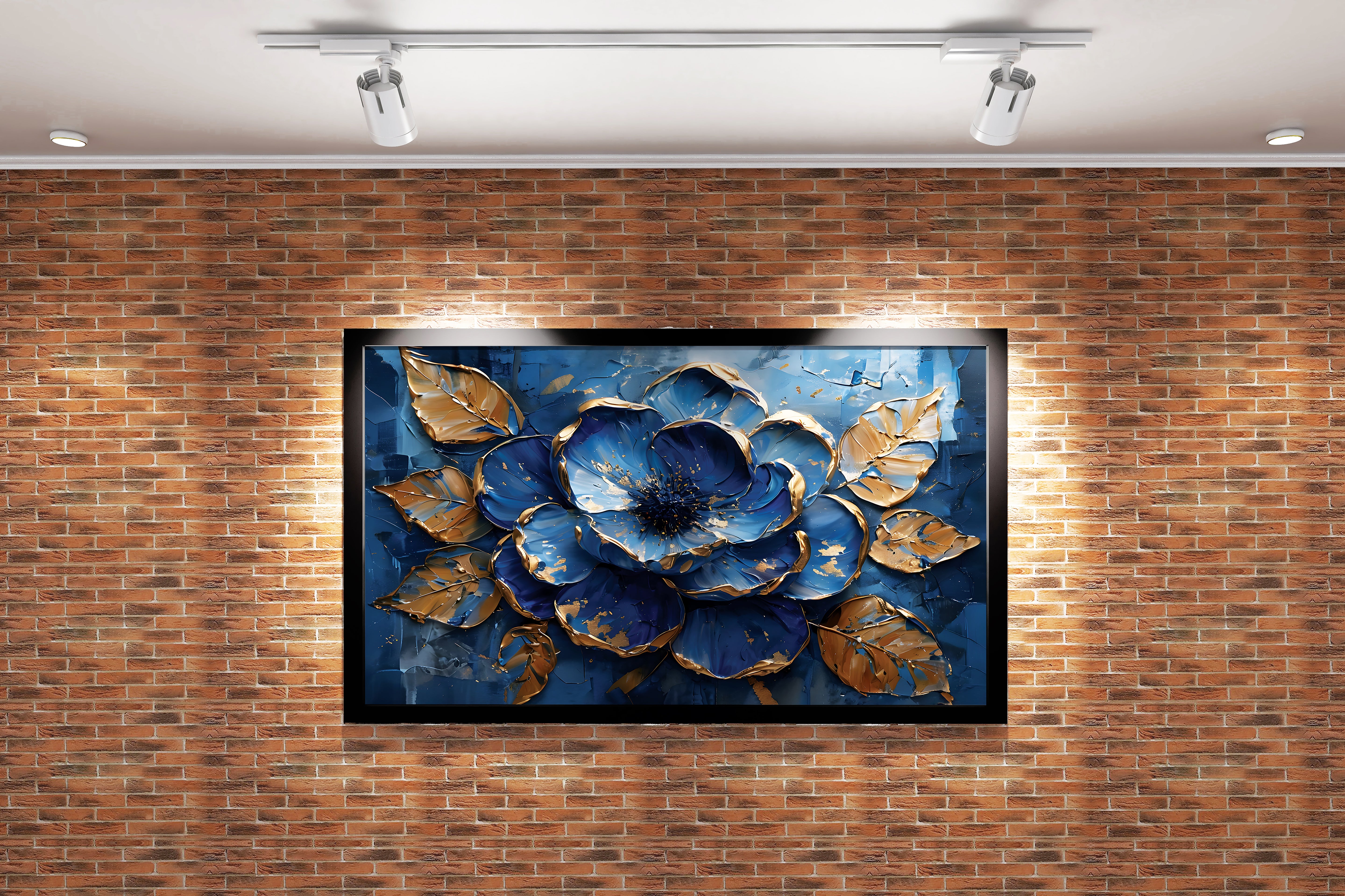 flower motif, pessimistic colors, art, kanvas tablo