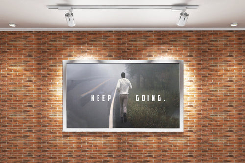 Muhammad Ali, keep going, quote, art, kanvas tablo