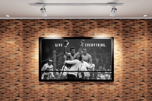 Muhammad Ali, give everything, quote, art, kanvas tablo