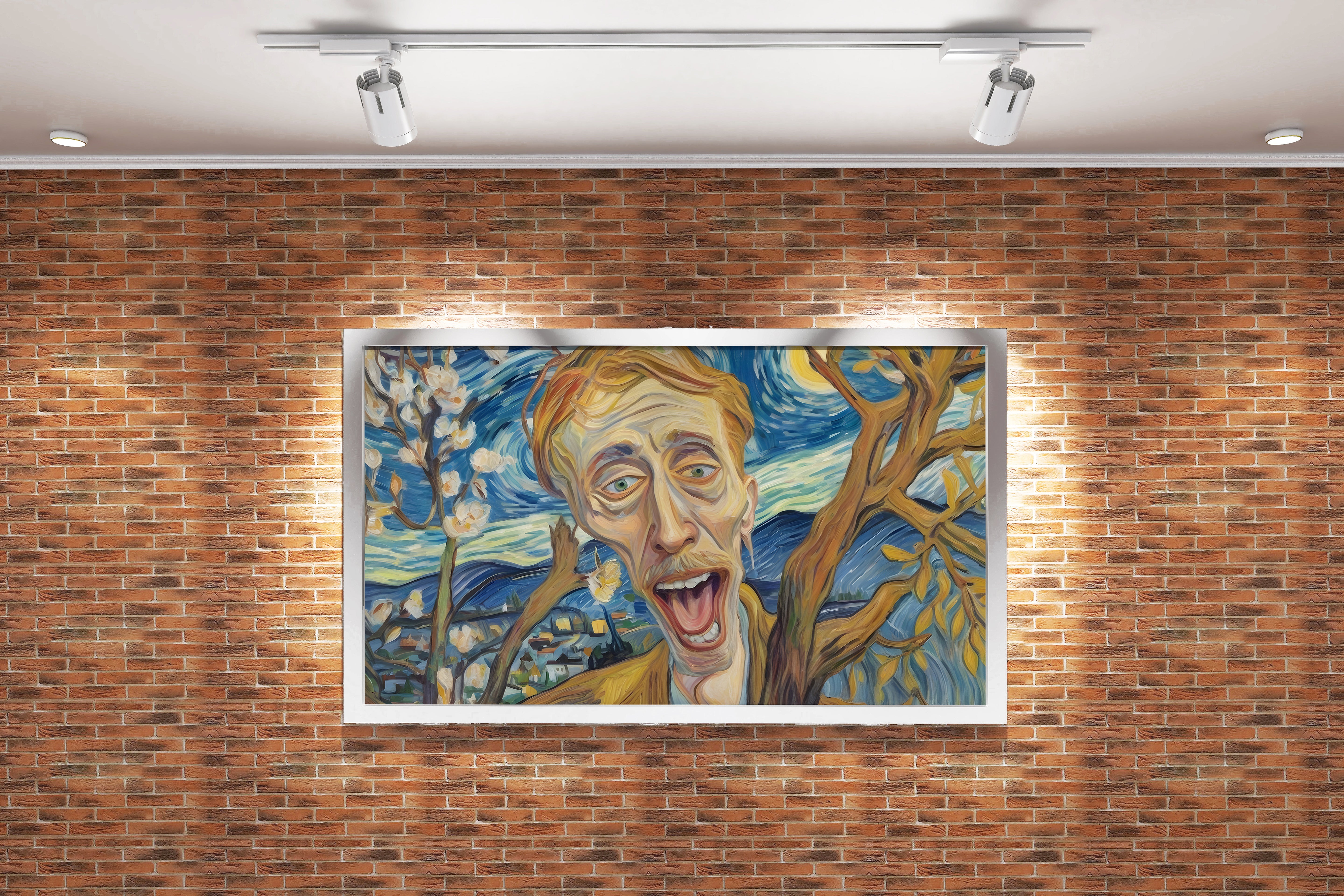 ai creation, van gogh portre, ai art, art, kanvas tablo