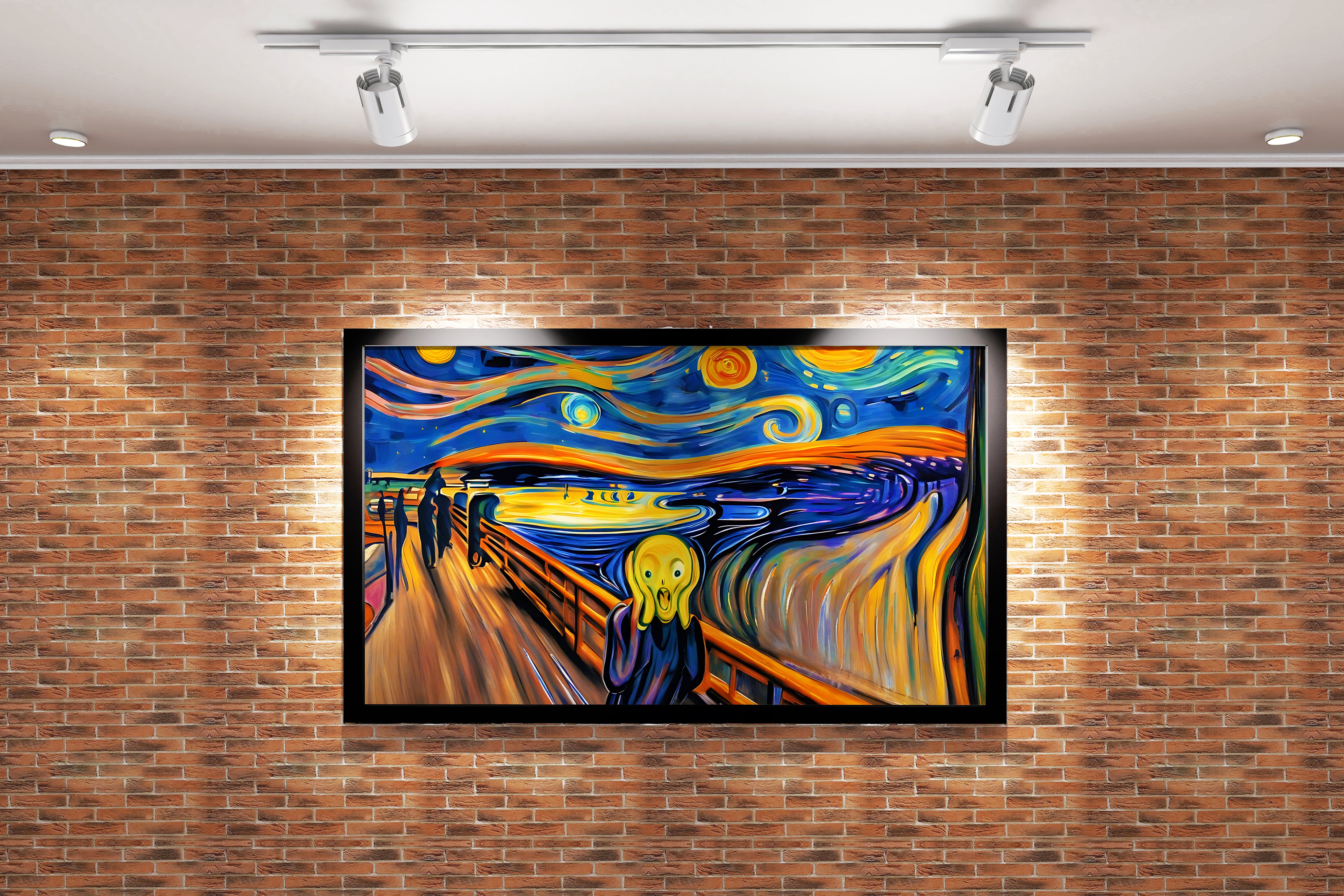 ai creation, the scream, ai art, art, kanvas tablo