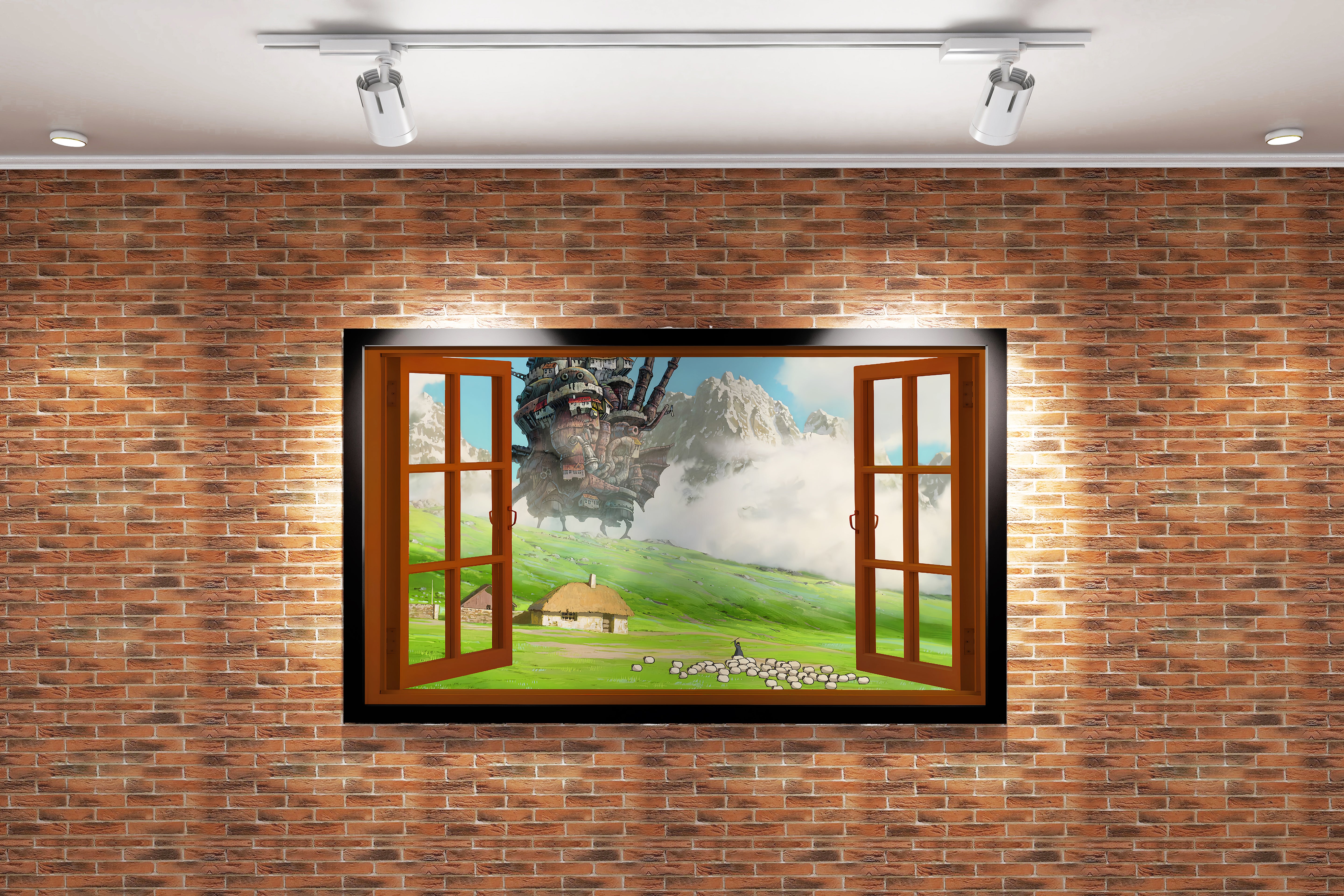 howls moving castle model 4, anime, studio ghibli theme, art, kanvas tablo