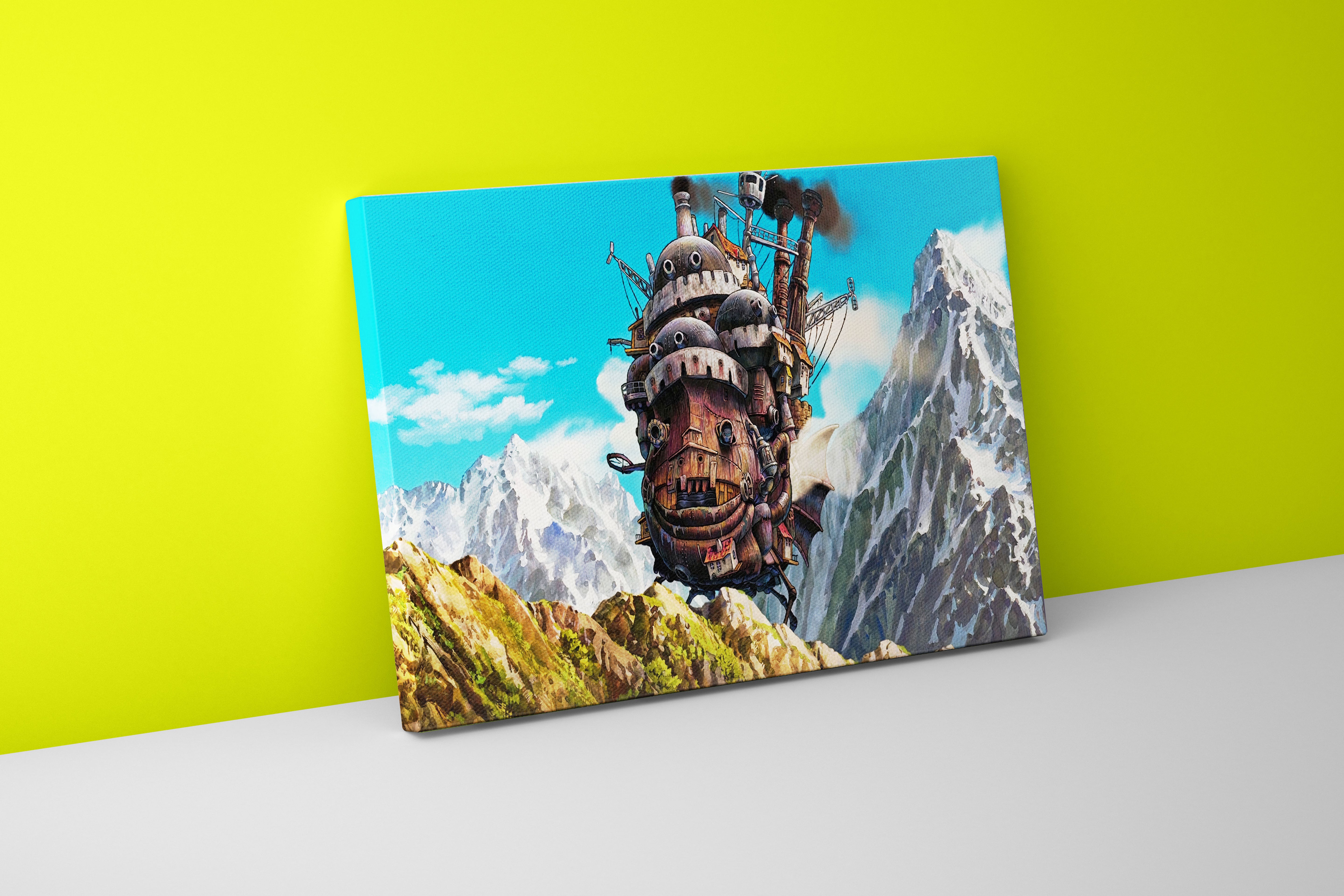 howls moving castle model 11, anime, studio ghibli theme, art, kanvas tablo