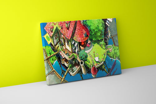 howls moving castle model 8, anime, studio ghibli theme, art, kanvas tablo