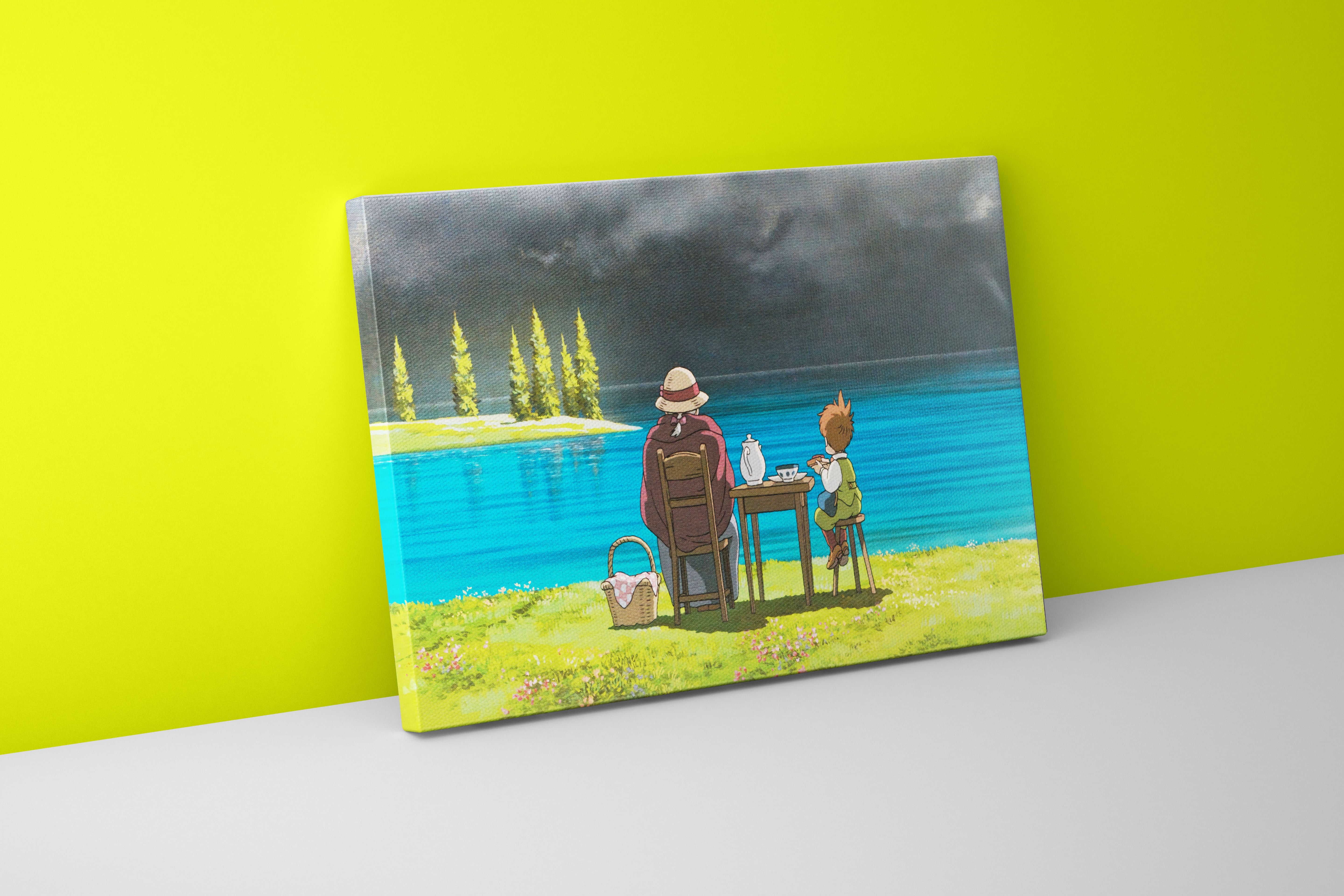 howls moving castle model 9, anime, studio ghibli theme, art, kanvas tablo