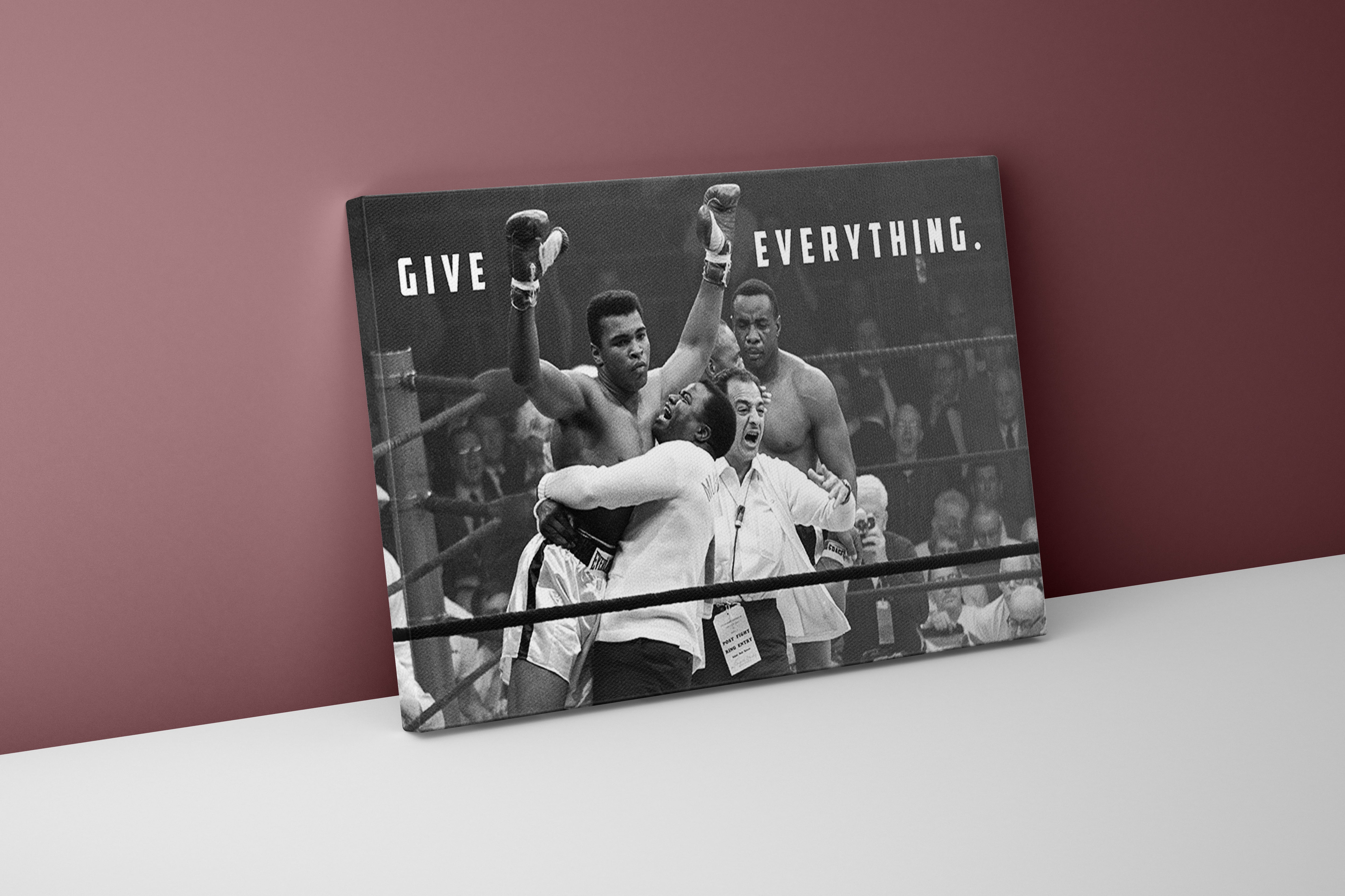 Muhammad Ali, give everything, quote, art, kanvas tablo