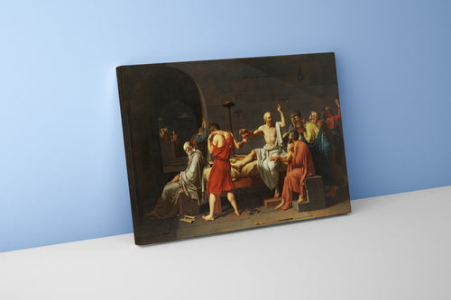 Jacques-Louis David'in Felsefi Başyapıtı Sokrates'in Ölümü Neoklasik Kanvas Tablo