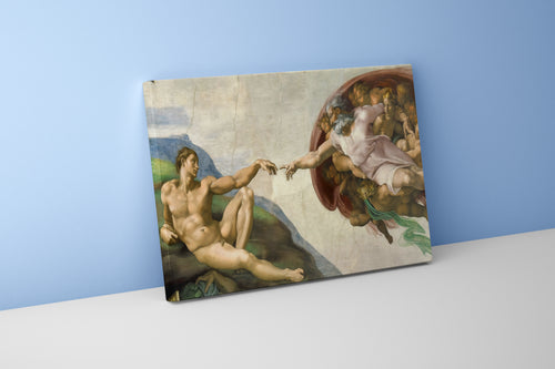 Michelangelo Adem'in Dokunuşu Eseri Rönesans Başyapıtı Kanvas Tablo