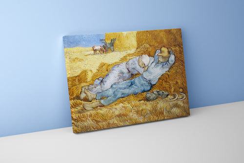 Vincent van Gogh Hasat Zamanı Dinlenme Çiftçiler La Méridienne Kanvas Tablo