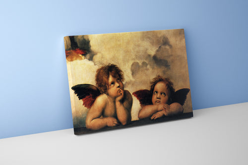 Raffaello'nun İkonik Eseri Sistine Madonna Melekleri Rönesans Kanvas Tablo