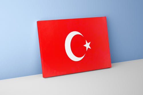 Turkish flag model 2, art, kanvas tablo