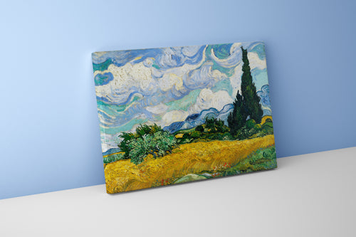 Vincent van Gogh'un Saint-Rémy Başyapıtı Selvili Buğday Tarlası Kanvas Tablo
