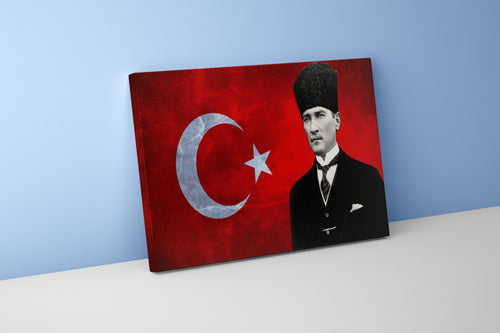 Turkish flag and Atatürk model 2, art, kanvas tablo