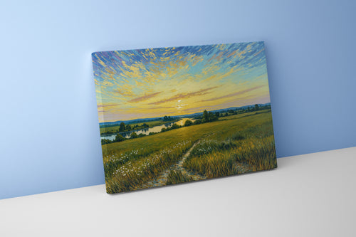 oil painting style soft colored, view, art, kanvas tablo