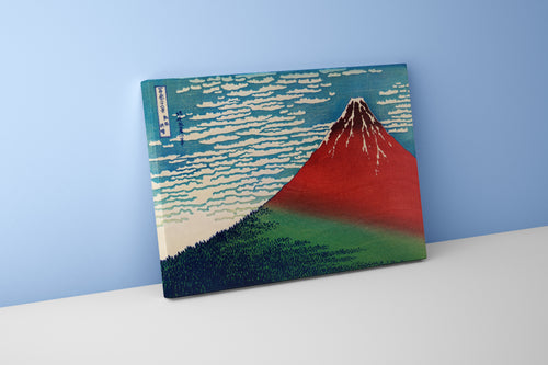 Katsushika Hokusai'nin İkonik Eseri Kızıl Fuji (Fine Wind, Clear Morning) Ukiyo-e Kanvas Tablo