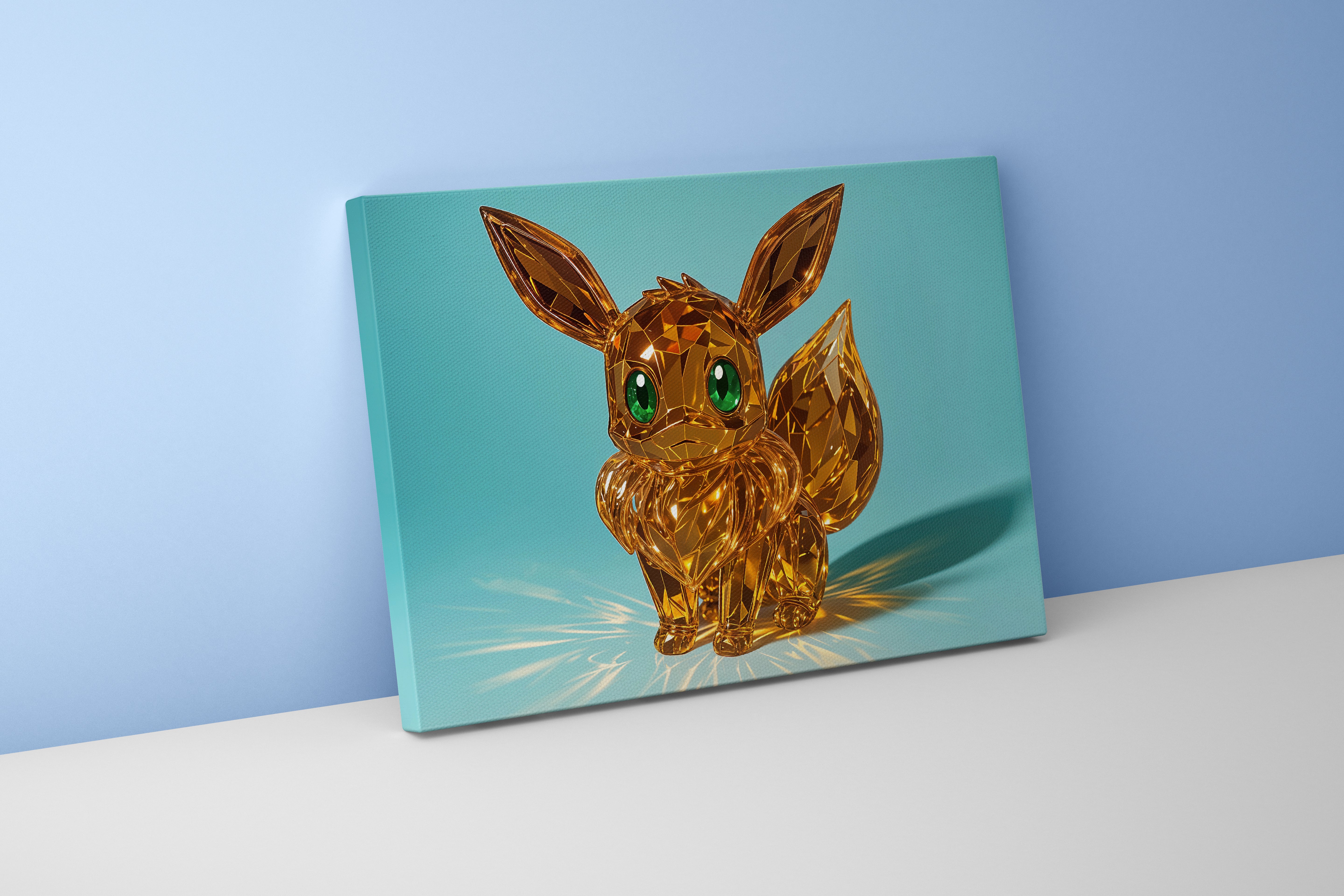 ai creation, prismatic looking pokemon, soft colors, ai art, art, kanvas tablo