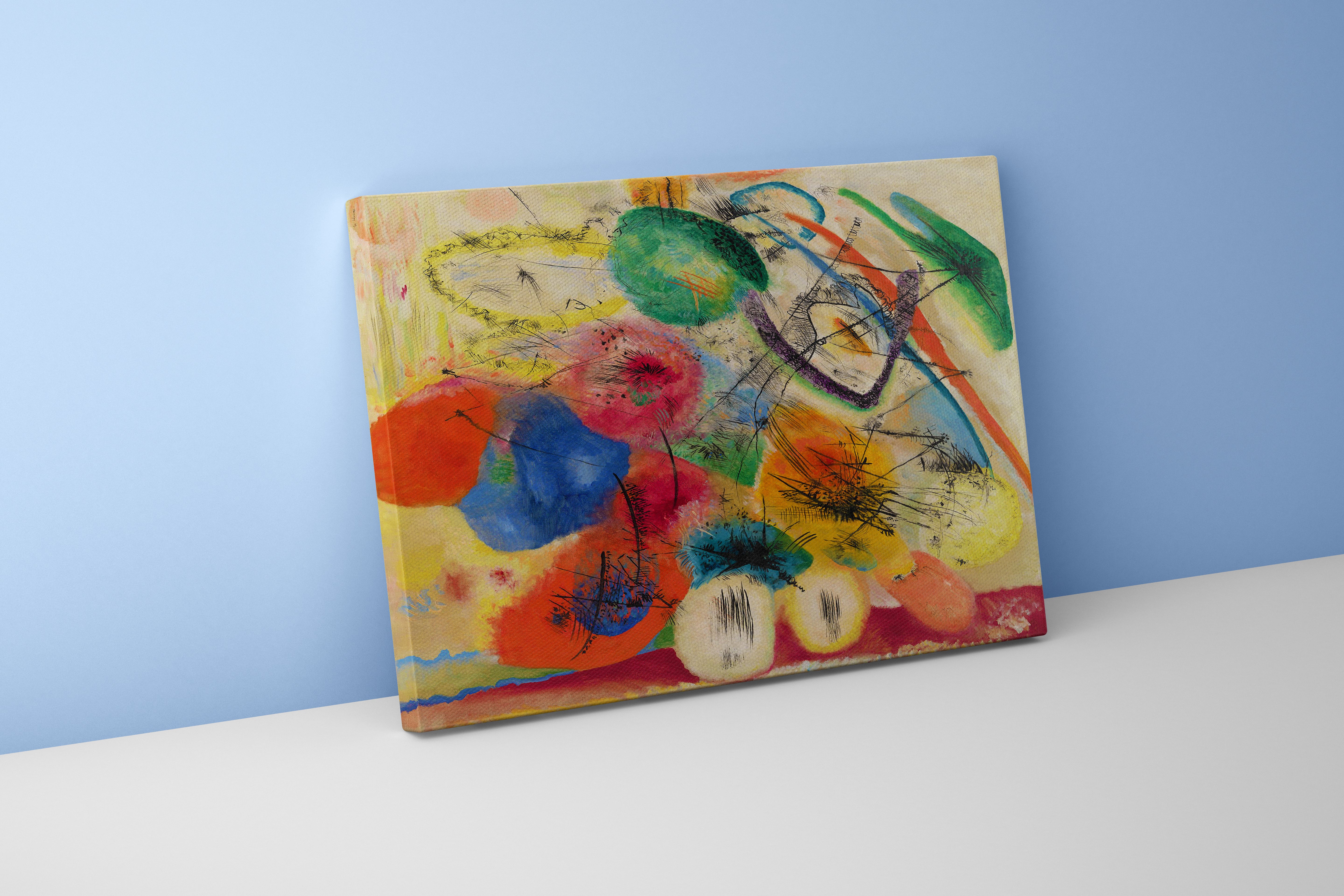 Wassily Kandinsky'nin Kozmik Başyapıtı Daire İçinde Daireler Bauhaus Soyut Kanvas Tablo