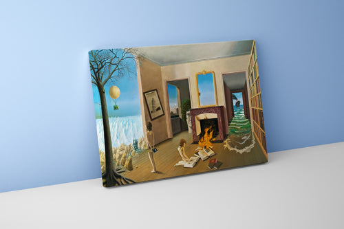 Jacek Yerka'nın Hayalperest Eseri Özel Kütüphane (Private Library) Sürrealist Kanvas Tablo
