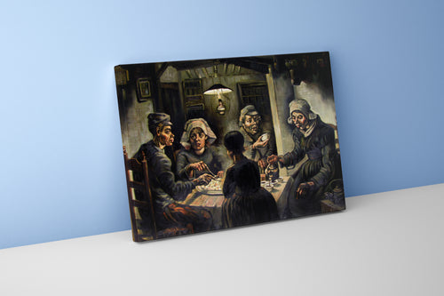 Vincent van Gogh'un İlk Başyapıtı Patates Yiyenler Realist Kanvas Tablo