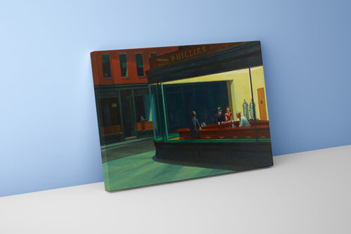 Edward Hopper'ın İkonik Başyapıtı Gece Kuşları (Nighthawks) Amerikan Realizmi Kanvas Tablo