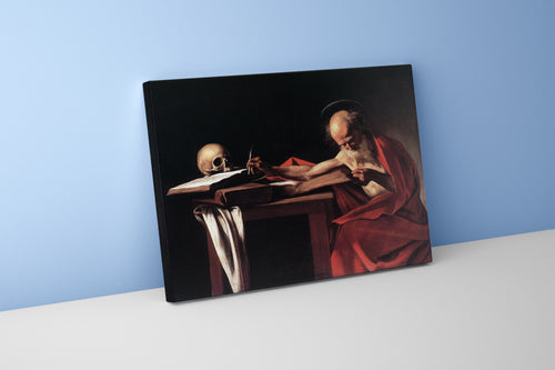 Caravaggio Yazan Aziz Jerome Chiaroscuro Barok Kanvas Tablo