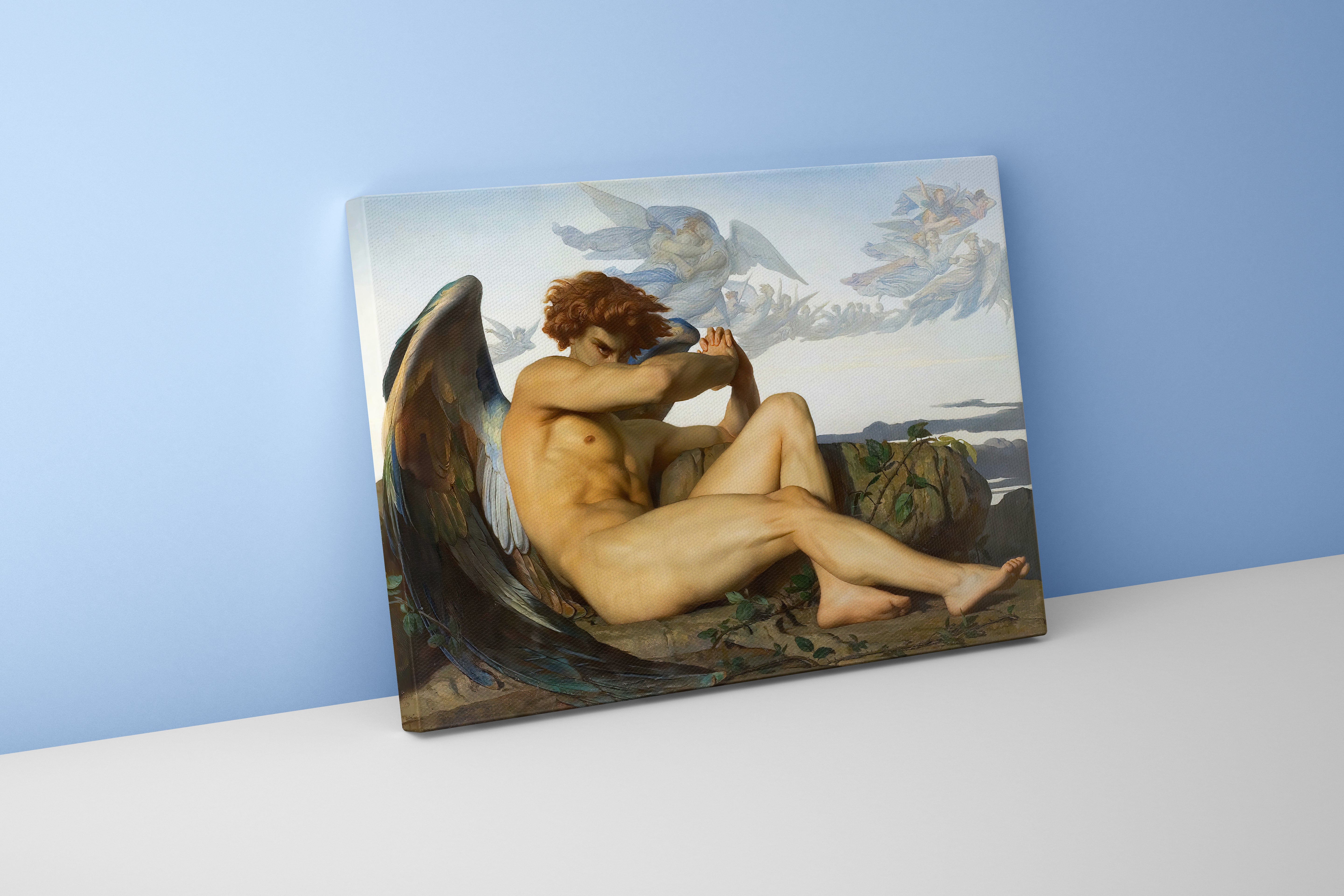 Alexandre Cabanel'in Asi Güzelliği Düşmüş Melek (Lucifer) Romantizm Akımı Kanvas Tablo