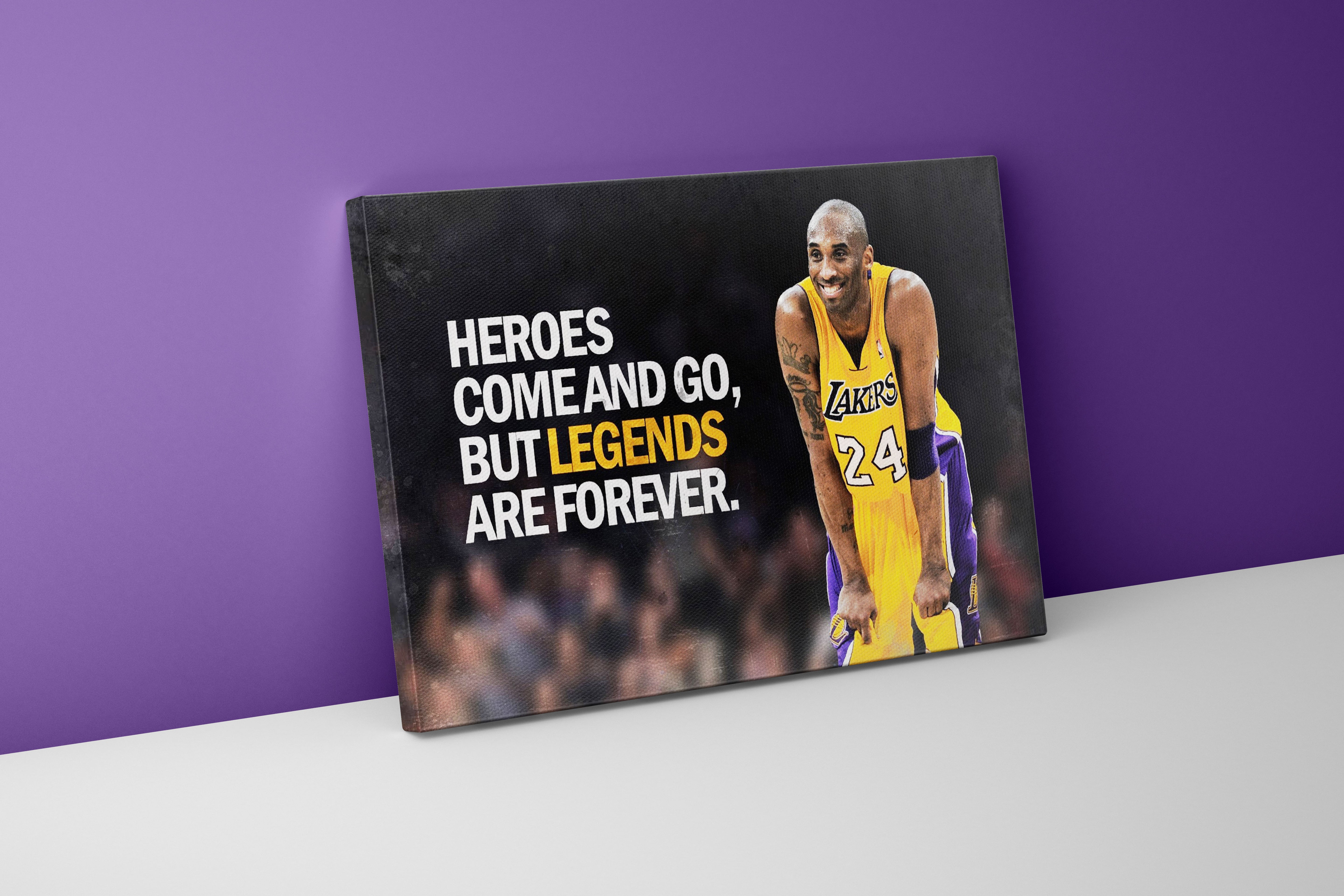 heroes come, kobe bryant, sport, kanvas tablo