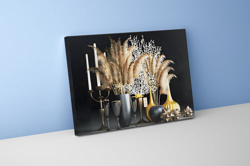 flower motif, medieval table, art, kanvas tablo
