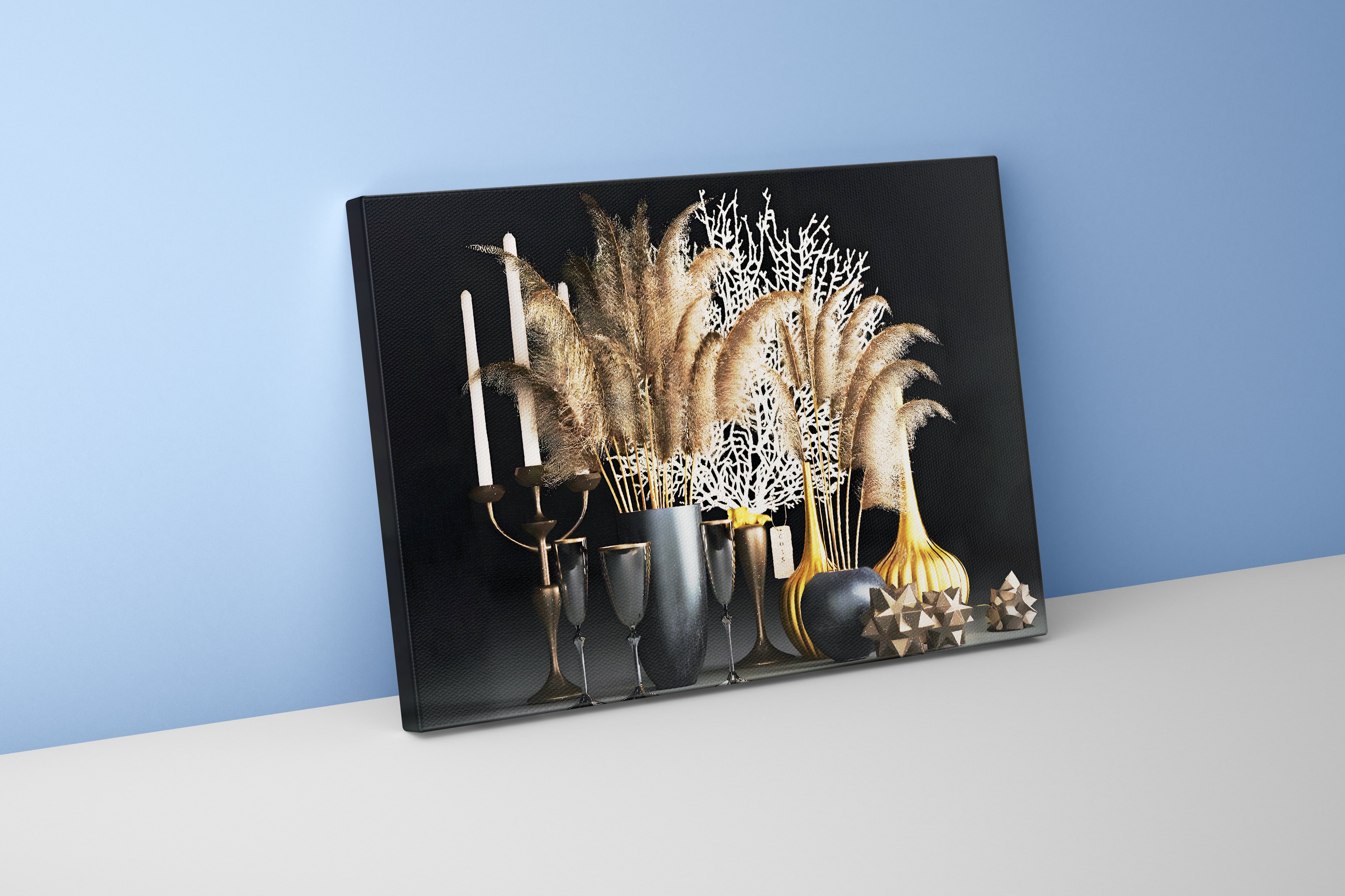 flower motif, medieval table, art, kanvas tablo