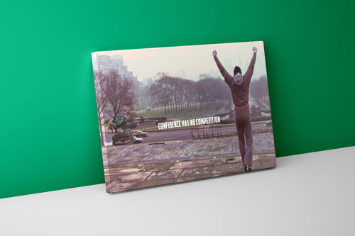 Muhammad Ali, confidence has no competition, quote, art, kanvas tablo