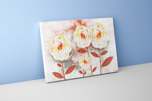 flower motif, sarcastic theme, art, kanvas tablo