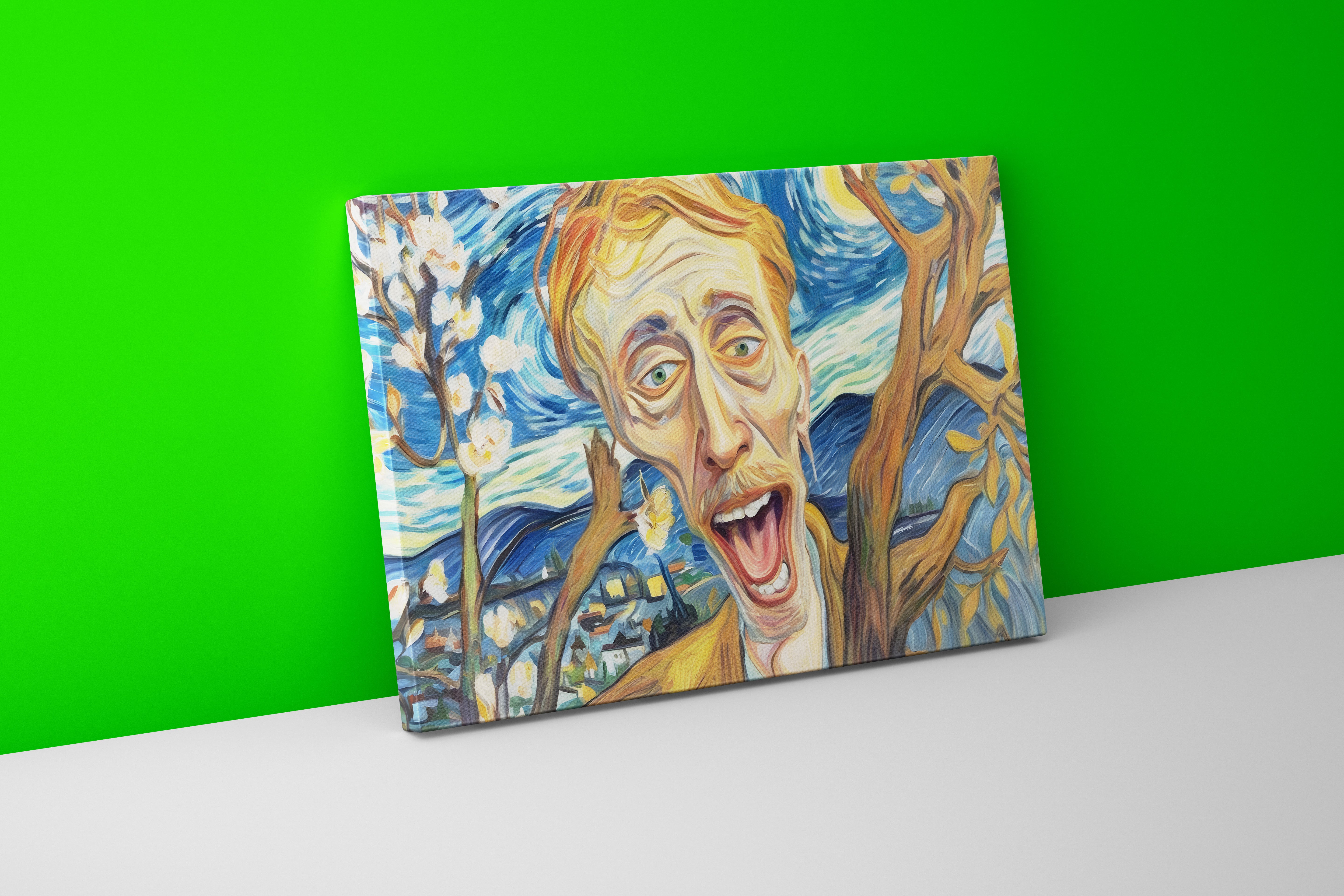 ai creation, van gogh portre, ai art, art, kanvas tablo