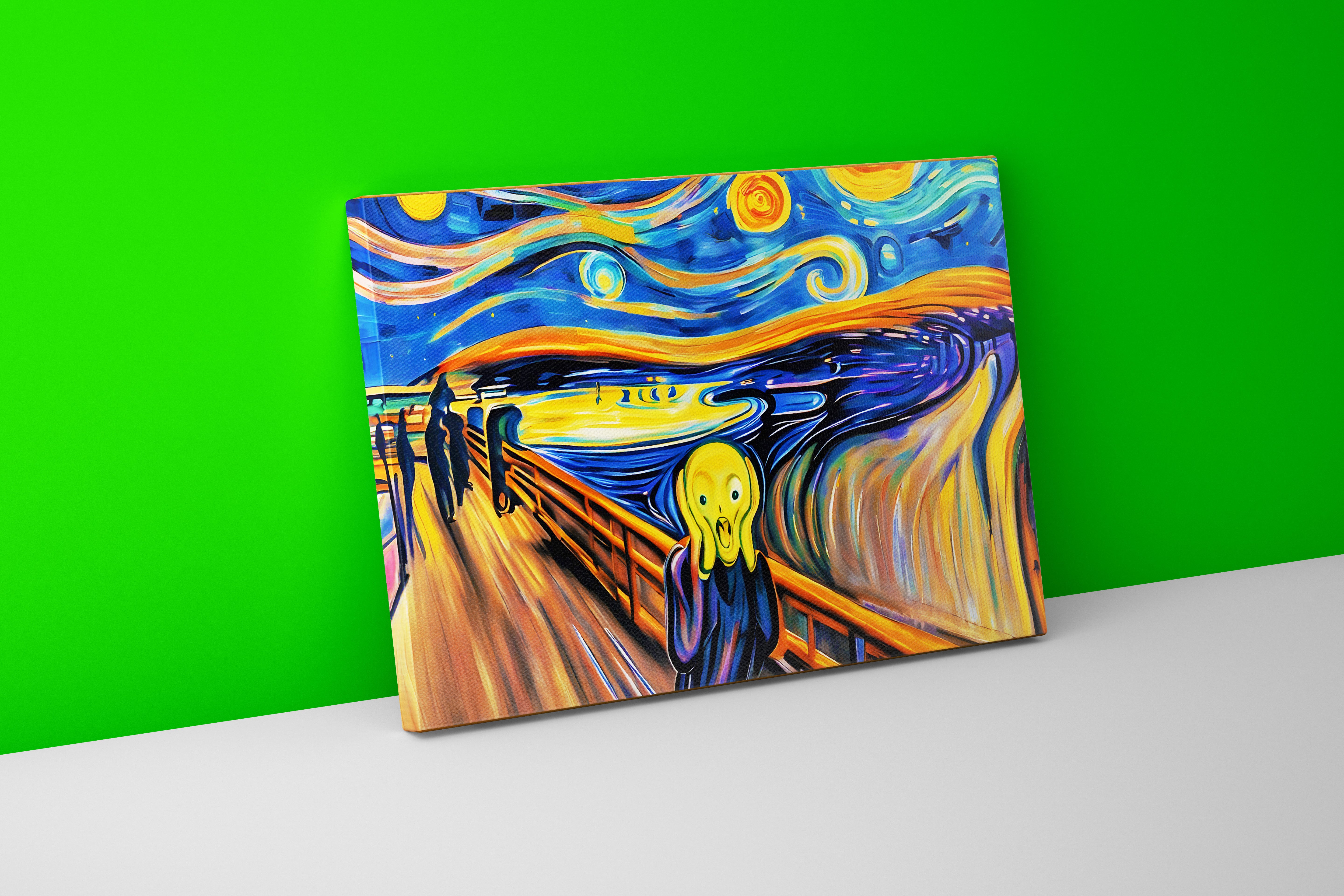 ai creation, the scream, ai art, art, kanvas tablo