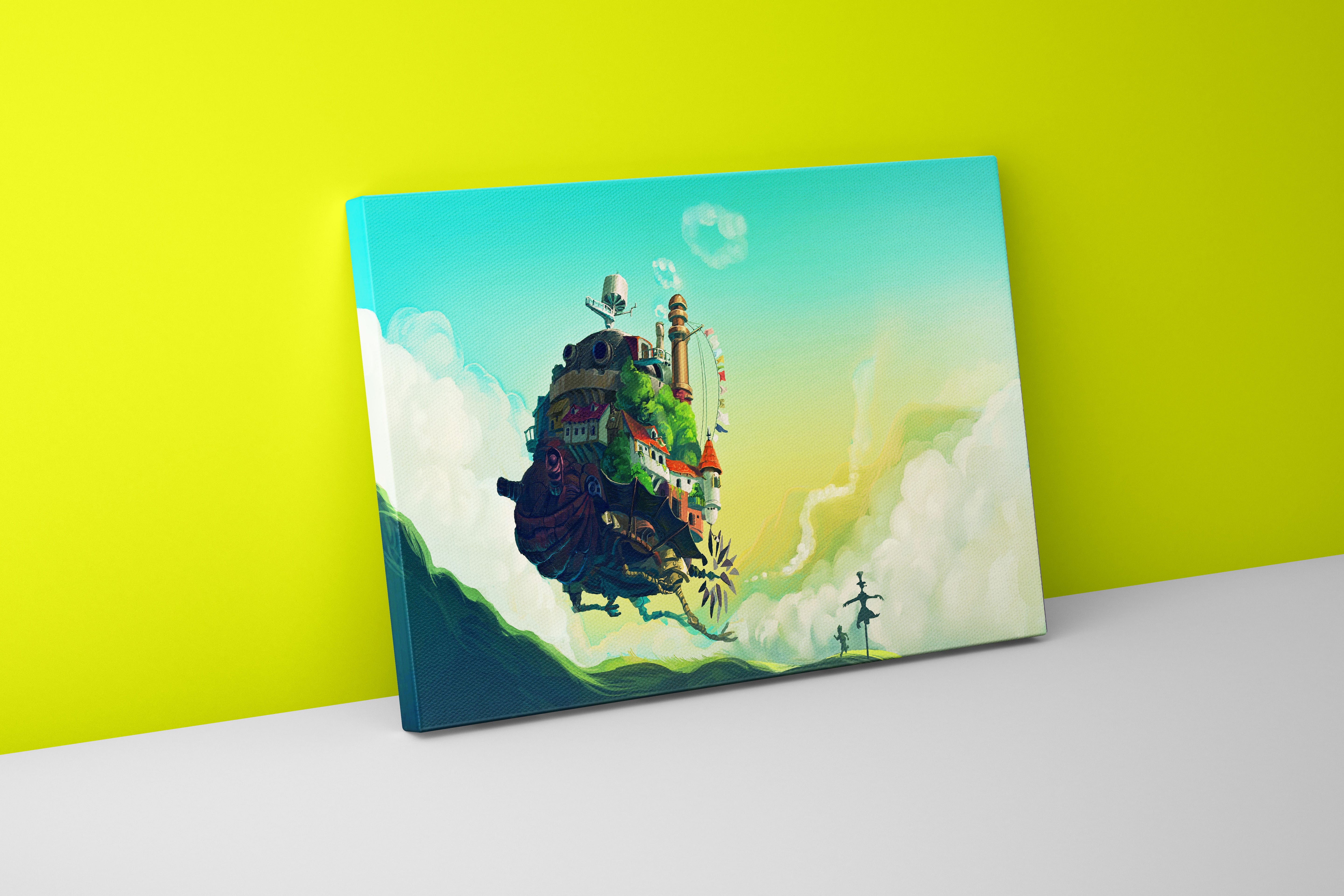 howls moving castle model 6, anime, studio ghibli theme, art, kanvas tablo