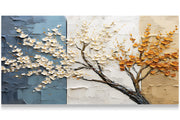 flower motif, 3 light colors, art, kanvas tablo