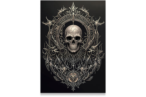 ai creation, skeletor medallion, ai art, art, kanvas tablo