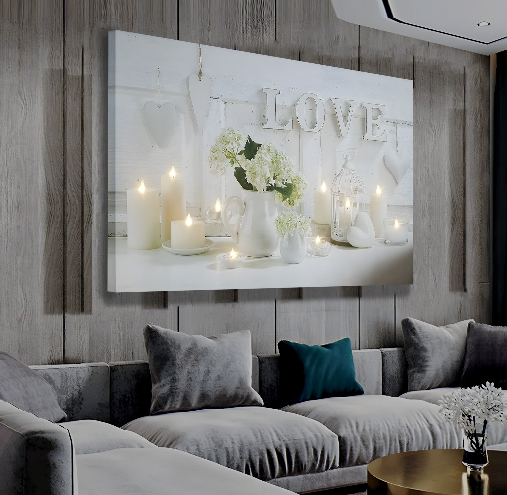 Love – Uzaktan Kumandalı LED Işıklı Kanvas Tablo