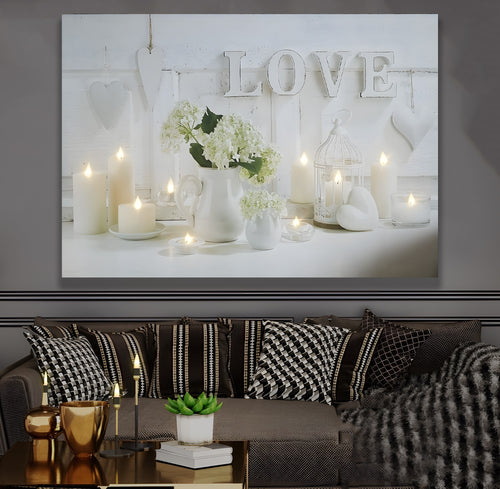 Love – Uzaktan Kumandalı LED Işıklı Kanvas Tablo